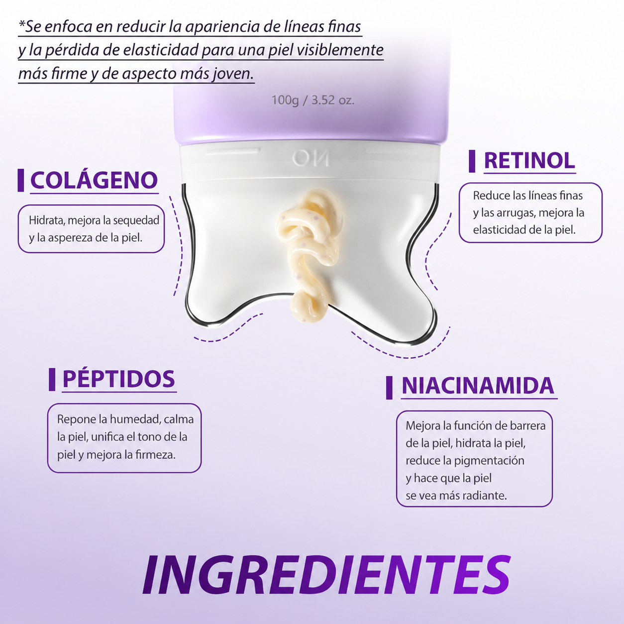 Crema Gua Sha Reafirmante e Hidratante con Retinol & Colágeno