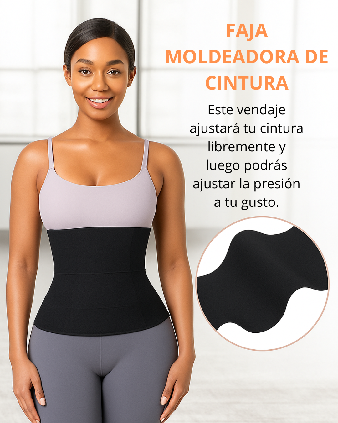 Faja molderadora de cintura ajustable