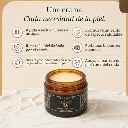 Bálsamo de Sebo de Res con Miel Cruda - 2 Oz.