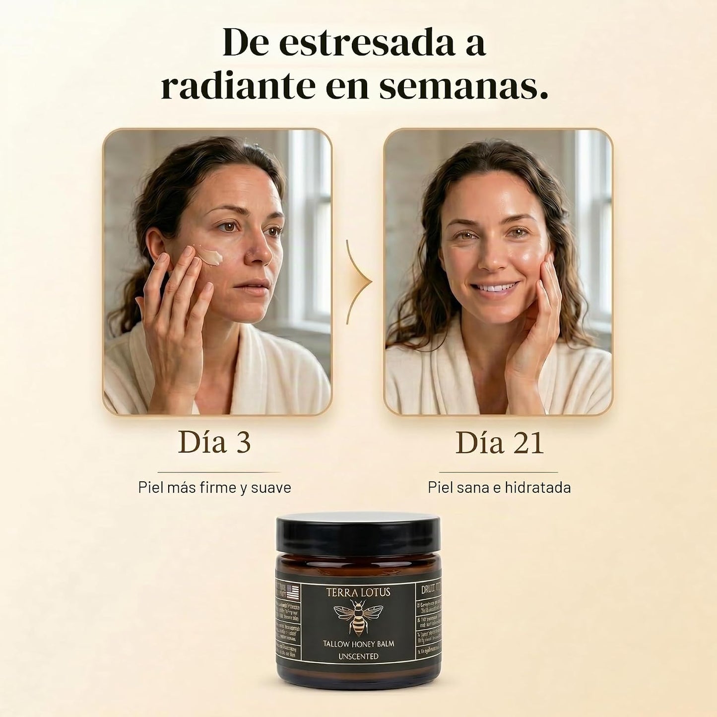 Bálsamo de Sebo de Res con Miel Cruda - 2 Oz.